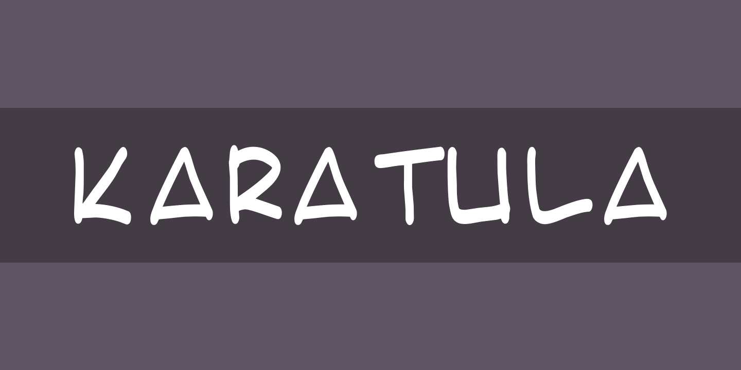 Beispiel einer Karatula-Schriftart